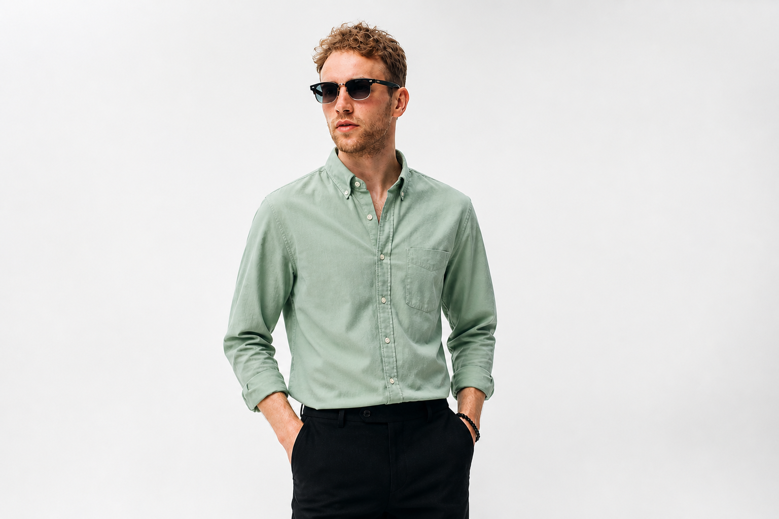 Formal Green Shirt