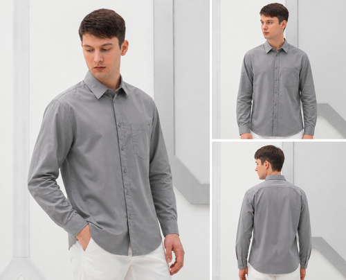 Gray Formal Shirt
