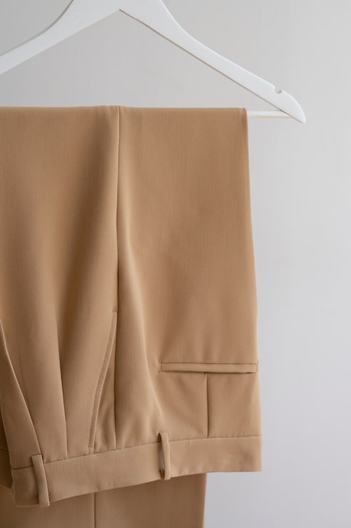 Signature Beige Slim Fit Formal Pants